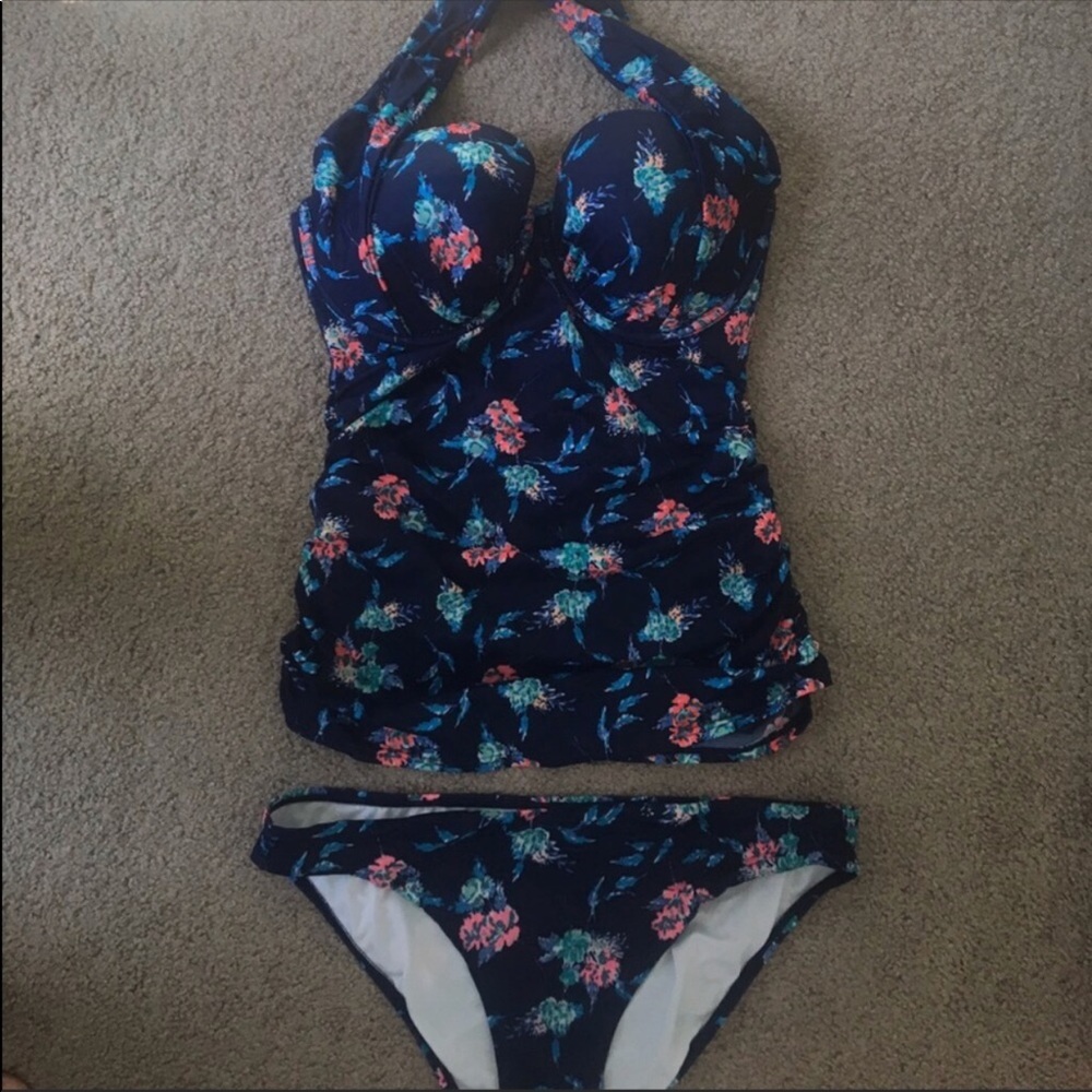 Victoria’s Secret ruched tankini.